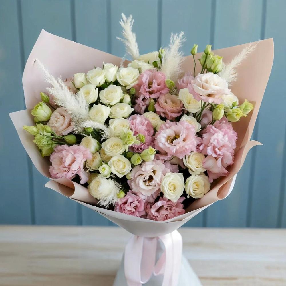 Букет цветов из: Альстромерии и Розы в Новодонецкой