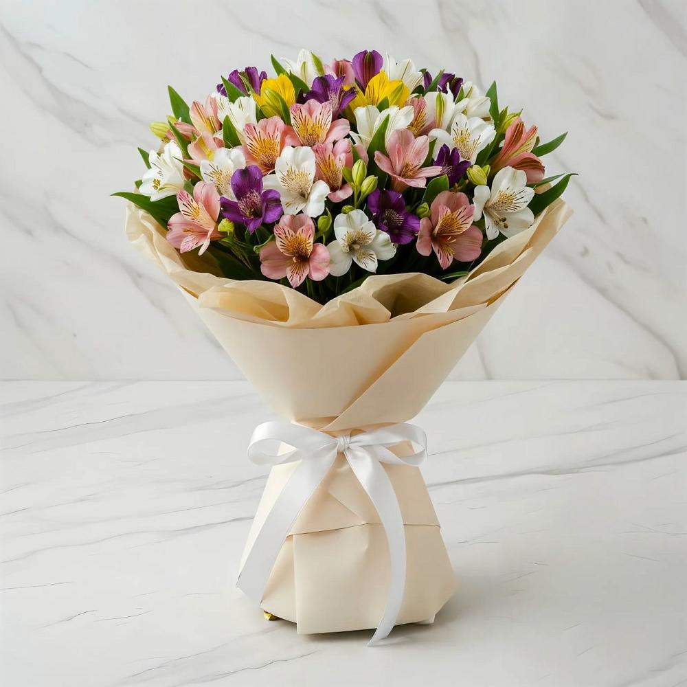 Букет цветов из: Альстромерии в Новодонецкой