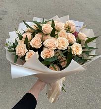 Букет Кремовые розы Латте в Новодонецкой