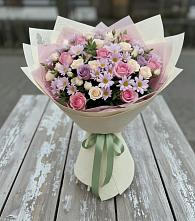 Букет цветов из:  Розы и Хризантемы в Новодонецкой