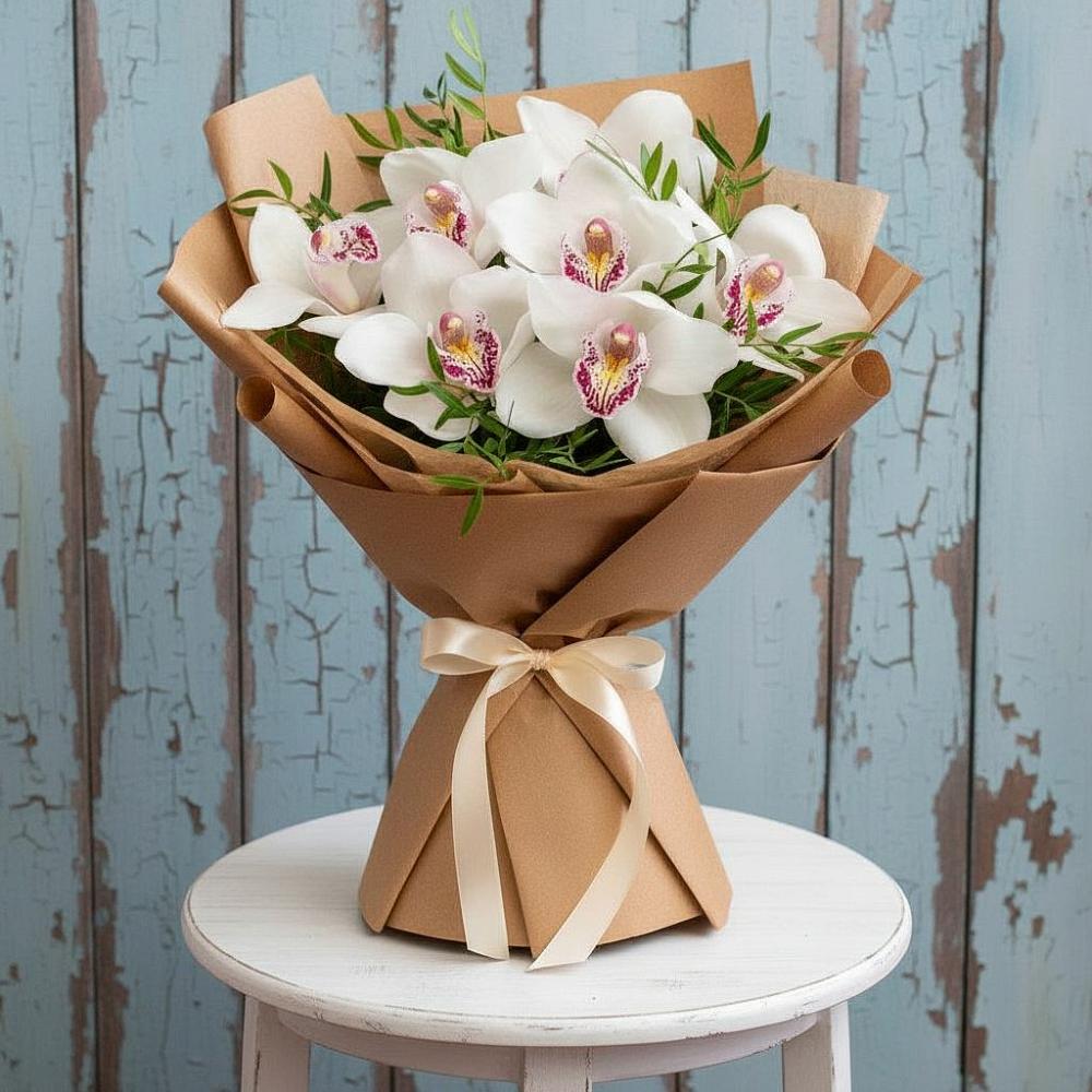 Букет цветов из: Орхидеи и Розы в Новодонецкой