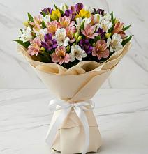Букет цветов из:  Альстромерии #REPLACE_PRED# Новодонецкой