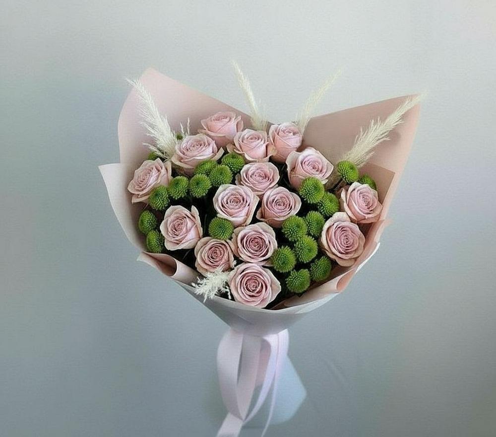 Букет цветов из: Розы и Хризантемы в Новодонецкой